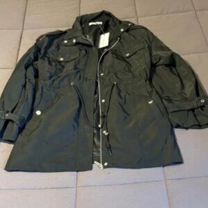 NWT Black Cinched waist amorak jacket